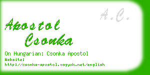 apostol csonka business card